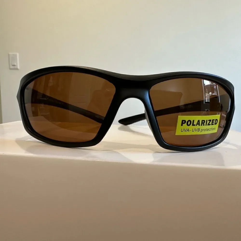 Razor Style Sporty Sunglasses, Plastic Frames, Polarized Lenses, UVA-UVB Protect